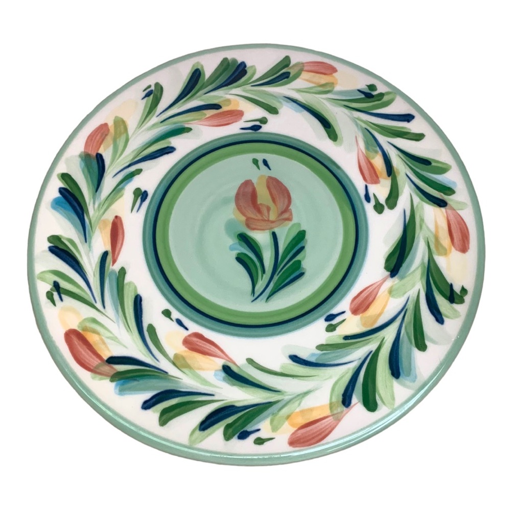 Southern Living Gail Pittman Provence Hand-Painted Floral Trivet Cake Plate